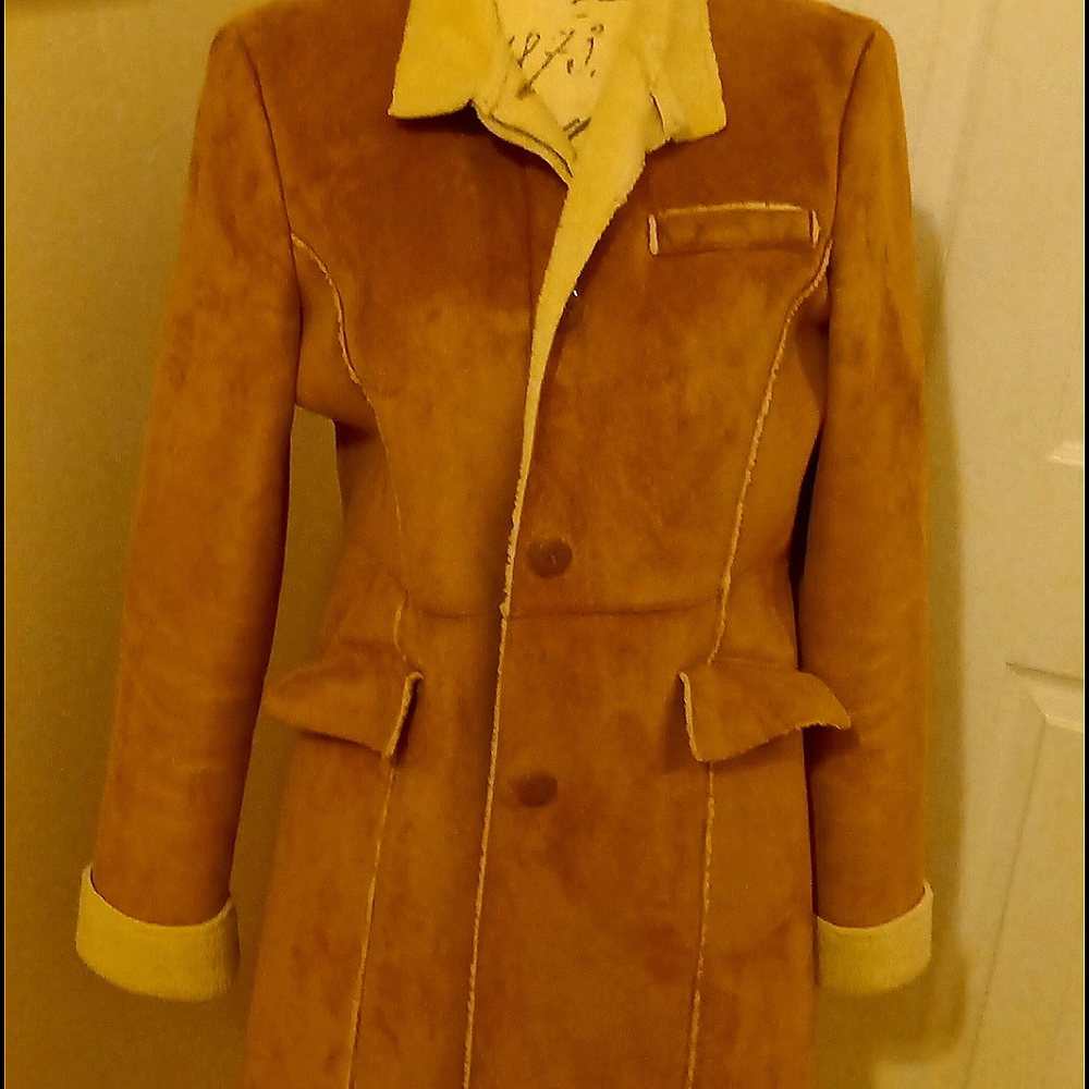 ORVIS  TAN SHERPA FULL SZ JACKET Small